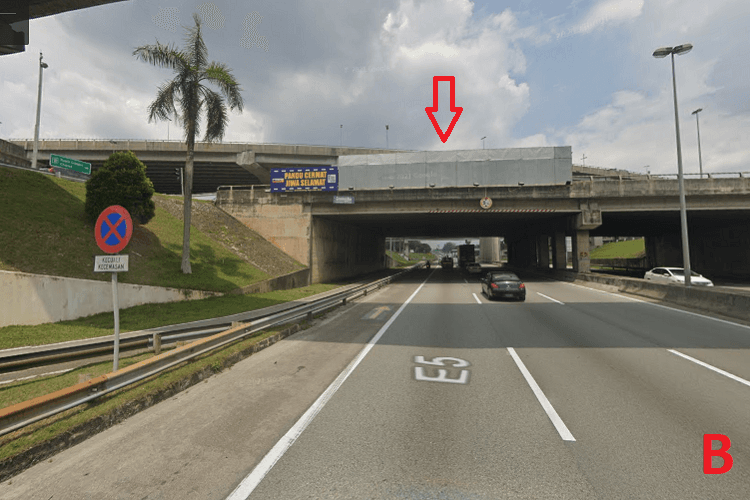 2 Sided Overhead Bridge Billboard at KESAS Highway KM49.7, Kuala Lumpur
