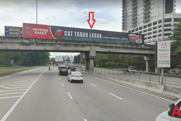 2 Sided Overhead Bridge Billboard at KESAS Highway KM 48.12, Kuala Lumpur