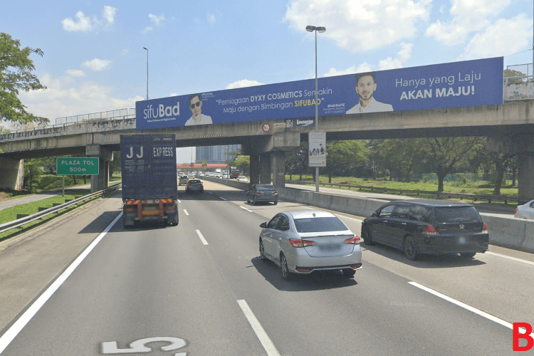 2 Sided Overhead Bridge Billboard at KESAS Highway KM 26.6, Shah Alam, Selangor