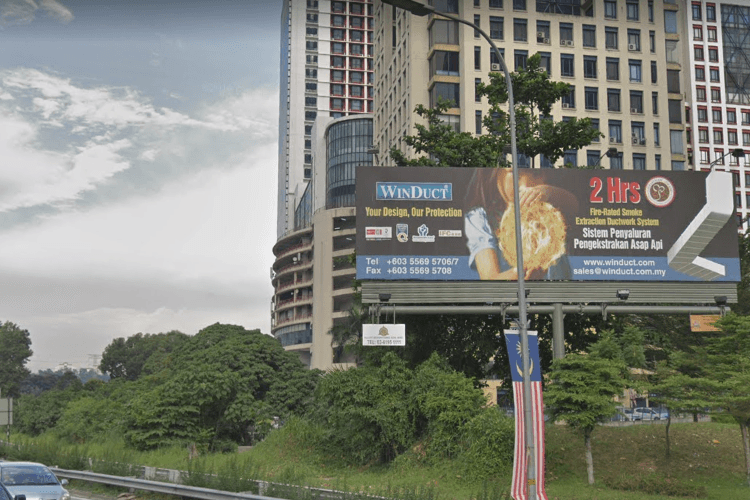 1 Sided Minipole Billboard at Federal Highway from Shah Alam / Subang towars Bangsar South / Midvalley / Kuala Lumpur (off road), Selangor
