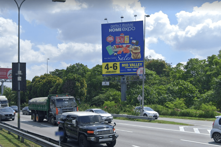 1 Sided Minipole Billboard at Federal Highway KM29.3, Petaling Jaya, Selangor