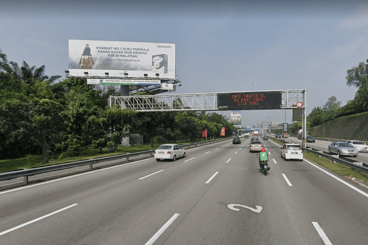 1 Sided Horizontal Unipole Billboard at Federal Highway, Selangor