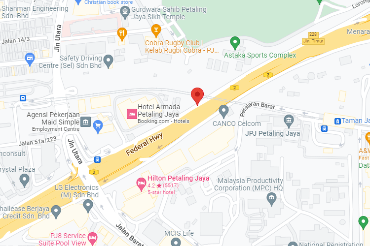 1 Sided Minipole Billboard at Federal Highway, from Menara Axis, Wisma LYL, PJ Hilton, PJ 8 Building, Armada Hotel, Station LRT Asia Jaya / Taman Jaya (B), Selangor