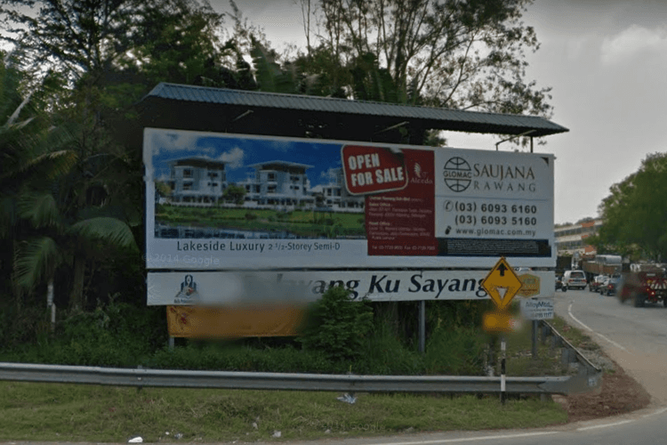 1 Sided Free Standing Billboard at from Jalan Kuala Kubu Bharu towards Rawang / Kuala Lumpur, Selangor