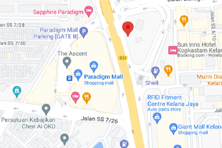 1 Sided Horizontal Twinpole Billboard at LDP Highway, Paradigm Mall (B), Petaling Jaya, Selangor