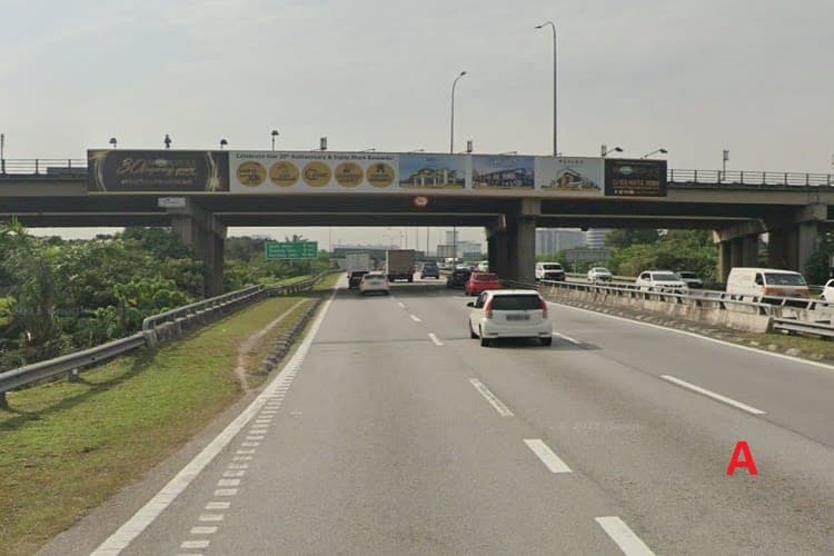 2 Sided Overhead Bridge Billboard at Guthrie Highway, Shah Alam, Selangor