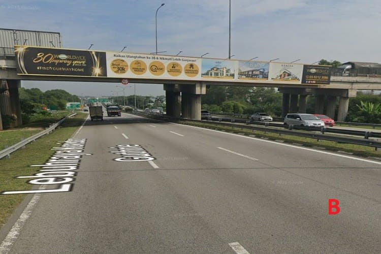 2 Sided Overhead Bridge Billboard at Guthrie Highway, Shah Alam, Selangor