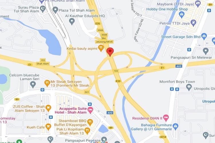 2 Sided Overhead Bridge Billboard at Guthrie Highway, Shah Alam, Selangor