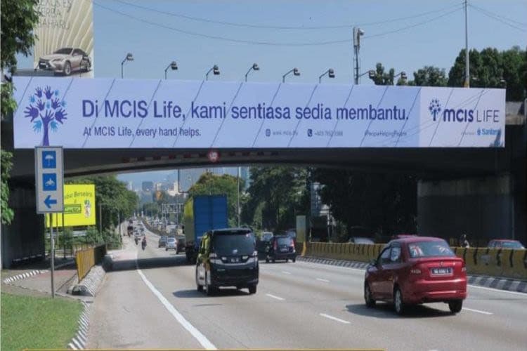 2 Sided Overhead Bridge Billboard at Jalan Kuching near Royal Domain Sri Putramas II, Kuala Lumpur