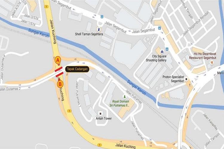2 Sided Overhead Bridge Billboard at Jalan Kuching near Royal Domain Sri Putramas II, Kuala Lumpur