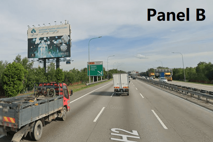 2 Sided Twinpole Billboard at ELITE Highway KM19.1, Puchong, Selangor