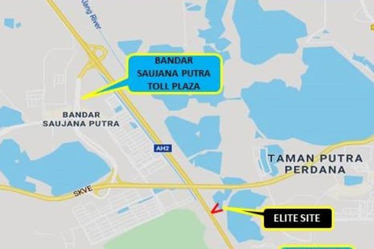 2 Sided Twinpole Billboard at ELITE Highway KM19.1, Puchong, Selangor