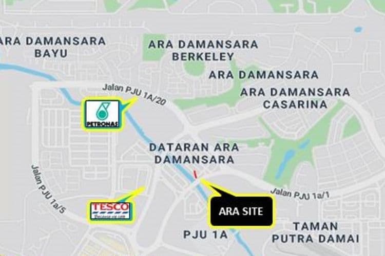 1 Sided Minipole Billboard at Ara Damansara, Selangor