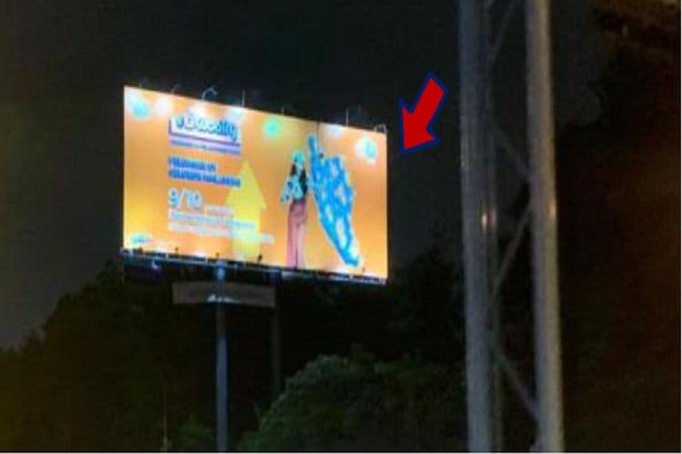 1 Sided Horizontal Twinpole Billboard at SPRINT / Damansara Link KM4.3, Petaling Jaya, Selangor (near Phileo)