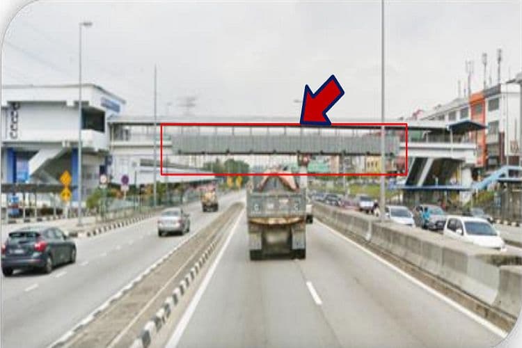 2 Sided Overhead Bridge Billboard at LDP, Kelana Jaya, Selangor (beside LRT Kelana Jaya)