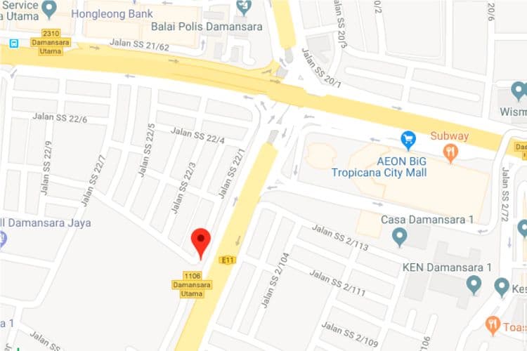 1 Sided Unipole Billboard at LDP Highway near SS2, Selangor