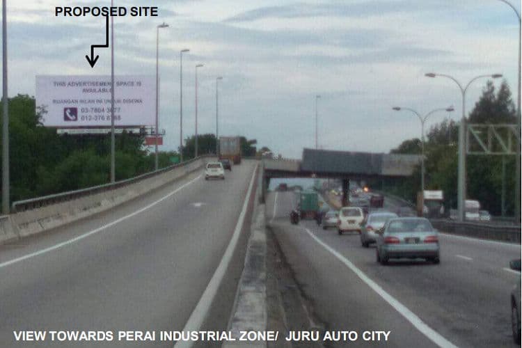 2 Sided Spectacular Billboard at Plus Highway Penang (KM140.3) next to Perai Industrial Zone, Penang