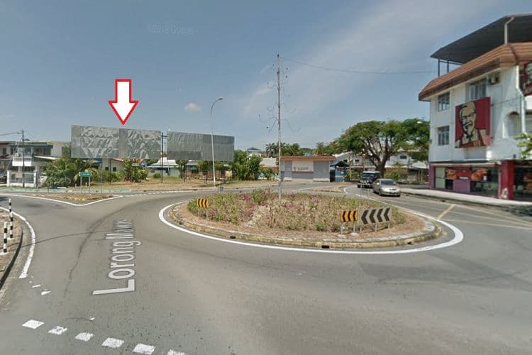 1 Sided Free Standing Billboard at Bornion Roundabout at Jalan Maktab Gaya, Sabah