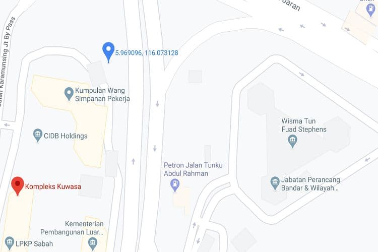 1 Sided Free Standing Billboard at Jalan Tuanku Abdul Rahman in front of Complex KUWASA, Sabah