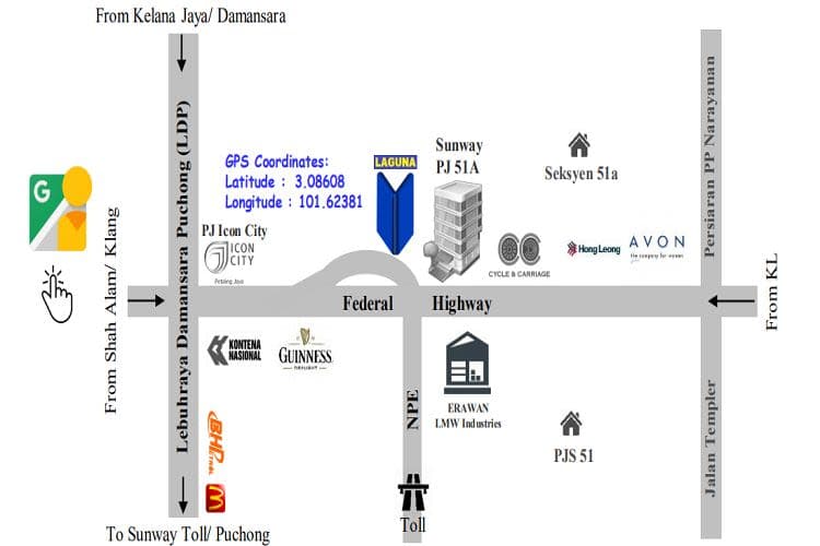 2 Sided Vertical Twinpole Billboard at Federal Highway, Petaling Jaya, Selangor