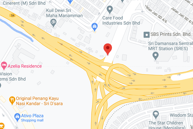 3 Sided Twinpole Billboard at LDP - Sri Damansara, Kuala Lumpur