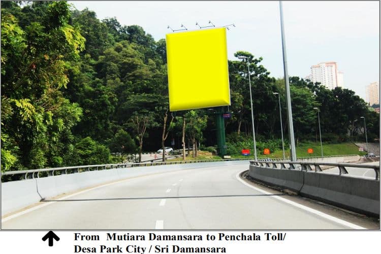 2 Sided Vertical Unipole Billboard at LDP Highway, Petaling Jaya, Selangor