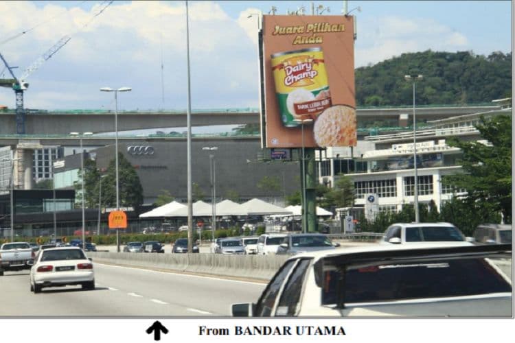 2 Sided Unipole Billboard at LDP - Penchala, Kuala Lumpur