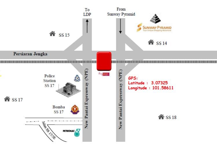 1 Sided Vertical Twinpole Billboard at NPE Highway, Subang Jaya, Selangor