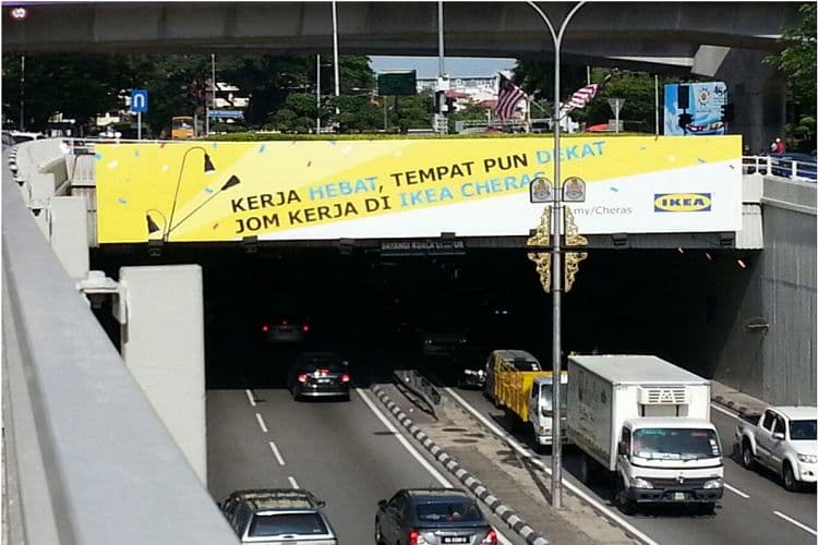 2 Sided Overhead Bridge Billboard at Jalan Maharajalela, Kuala Lumpur
