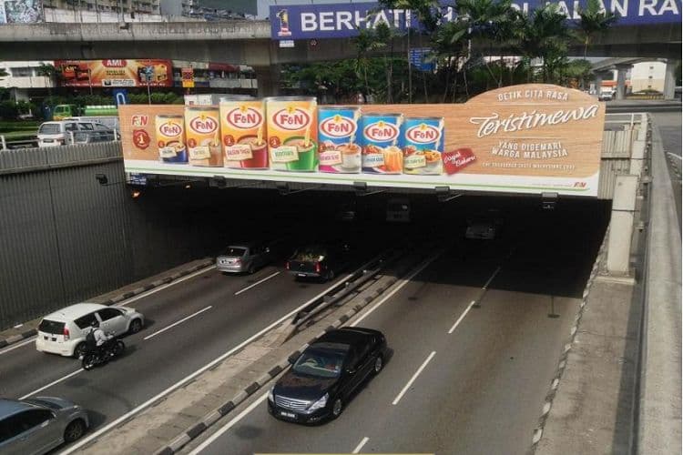 2 Sided Overhead Bridge Billboard at Jalan Maharajalela, Kuala Lumpur