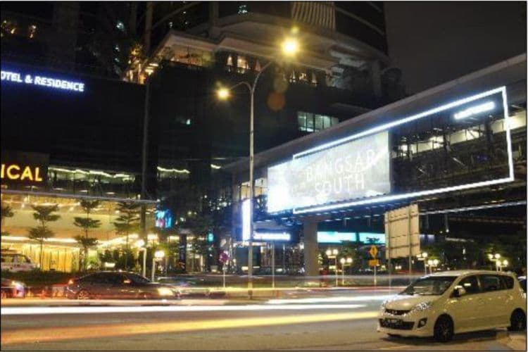 2 Sided Digital Overhead Bridge Billboard at NEXUS Bangsar South, Kuala Lumpur