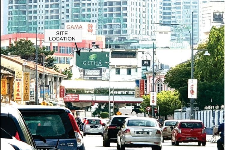 1 Sided Wall-Banner Billboard at 495, Jalan Penang, Penang