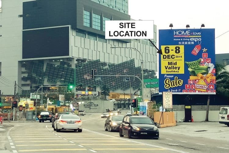 1 Sided Minipole Billboard at Jalan Dato Sulaiman / Jalan Seladang, Johor Bahru, Johor