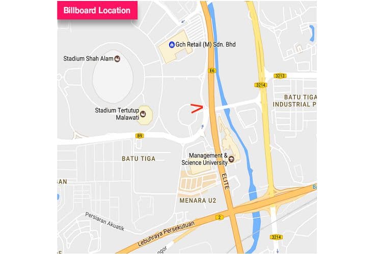2 Sided Unipole Billboard at ELITE Highway KM1.8 Opposite MSU, Selangor