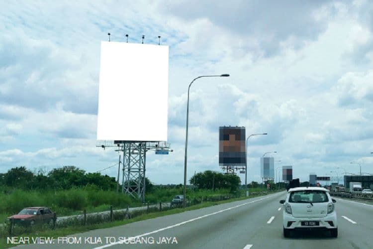2 Sided Unipole Billboard at ELITE Highway KM15.2 near MAHSA University, Selangor