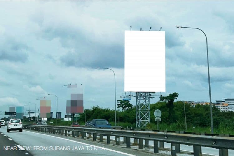 2 Sided Unipole Billboard at ELITE Highway KM15.2 near MAHSA University, Selangor