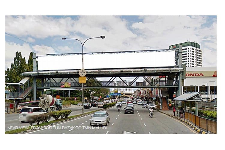 2 Sided Overhead Bridge Billboard at Jalan Cheras, Kuala Lumpur