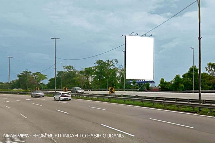 2 Sided Unipole Billboard at Jalan Persisiran Perling, Johor