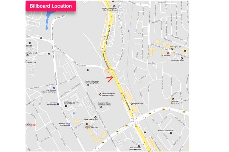 2 Sided Unipole Billboard at Jalan Tun Abdul Razak near Dangga City Mall, Johor