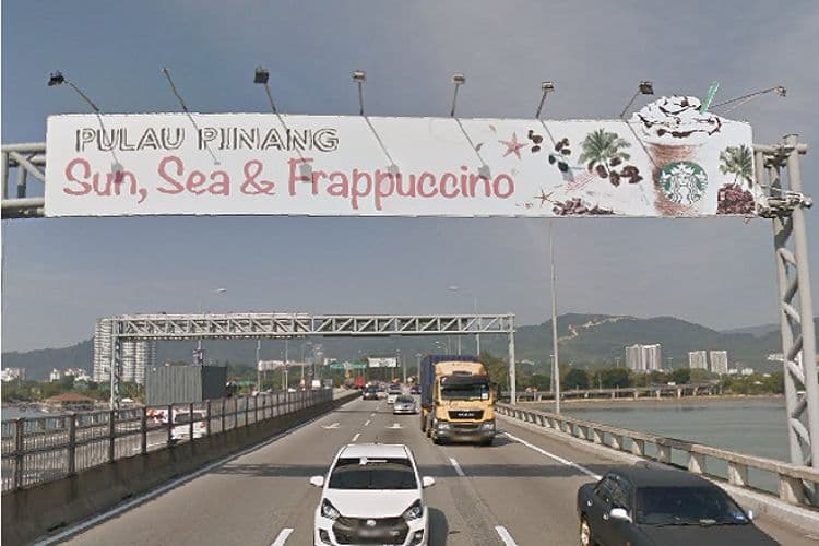 1 Sided Mini Gantry Billboard at KM8.4 Butterworth to Georgetown, Penang