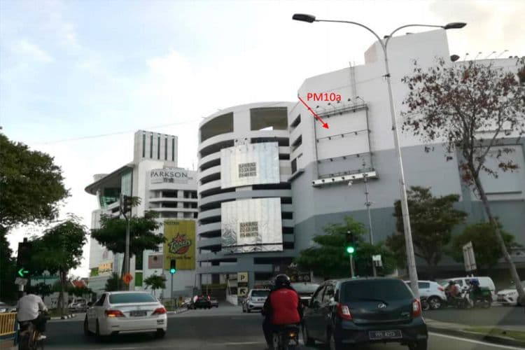 1 Sided Wall-Banner Billboard at Prangin Mall facing Jalan Carnarvon, Penang