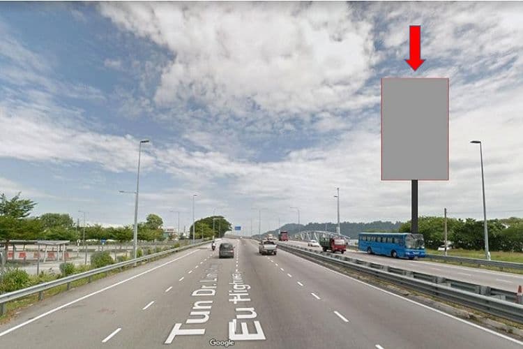 2 Sided Unipole Billboard at Tun Dr. Lim Chong Eu Highway in Penang Island (BA), Penang