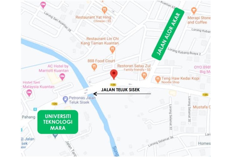 1 Sided Direction Signage Billboard at Jalan Teluk Sisek, Kuantan, Pahang