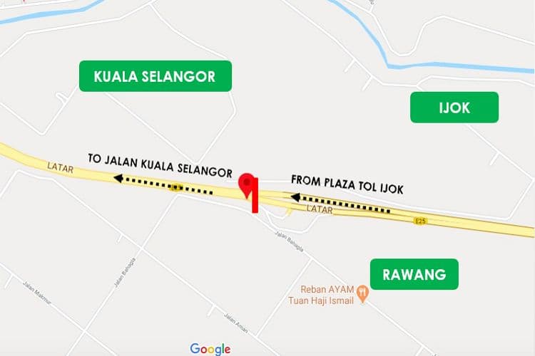 1 Sided Free Standing Billboard at LATAR KM3.4 from Rawang to Kuala Selangor, Selangor