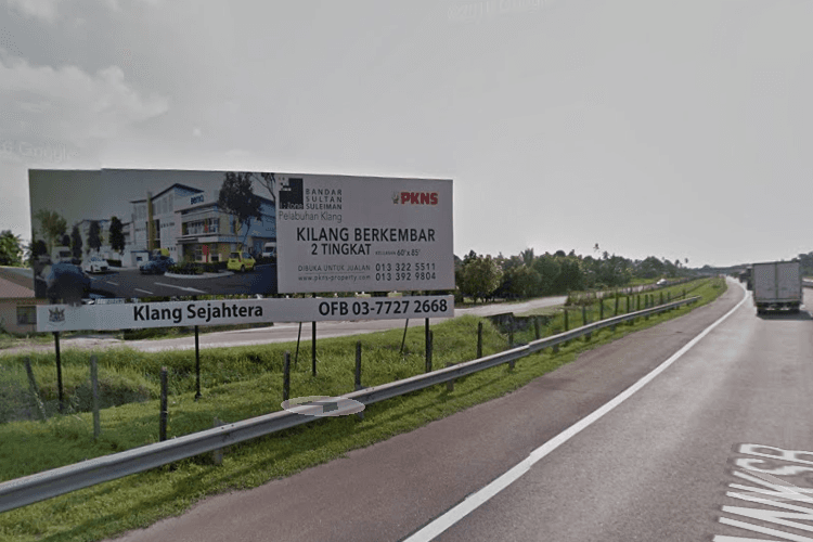 1 Sided Free Standing Billboard at Klang PLUS Highway KM7.0, Selangor