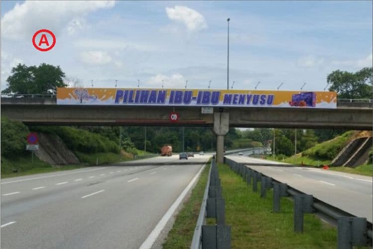 2 Sided Overhead Bridge Billboard at Lanchang KM99.15 (A)(B), Pahang