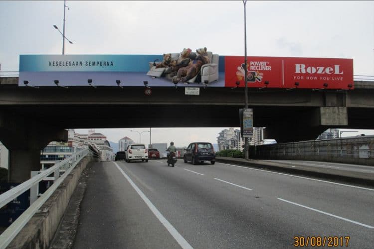 2 Sided Overhead Bridge Billboard at MRR2 (near Ampang Point), Kuala Lumpur
