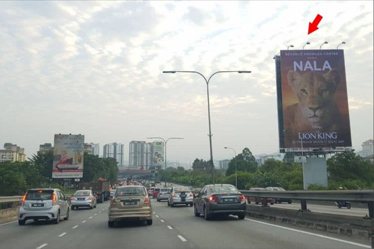 2 Sided Unipole Billboard at MRR2 (A), Kuala Lumpur