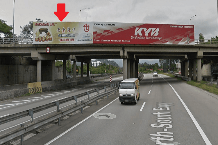 1 Sided Overhead Bridge Billboard at KM274.35 near Jaya Jusco Interchange (A), Perak