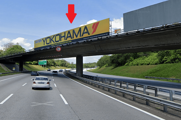 1 Sided Overhead Bridge Billboard at KM390 from Behrang Interchange (B), Perak